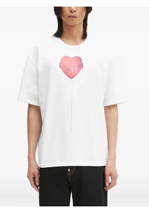 Fiorucci heart-balloon print T-shirt - White
