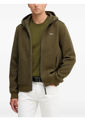 Aeronautica Militare zip-up hoodie - Green
