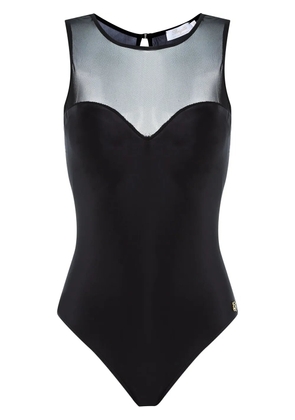 Brigitte sheer panel Princesa swimsuit - Black