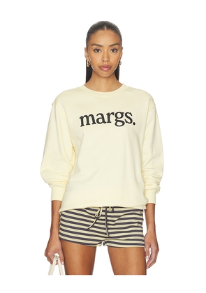 Motel Margarita Margs. Crewneck Sweatshirt in Cream. Size L. Also in M, S, XL/1X.