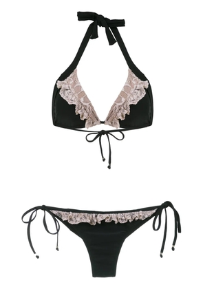 Amir Slama lace panel bikini set - Black