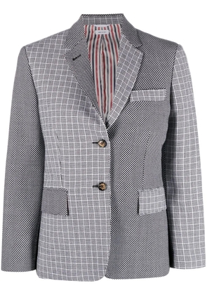 Thom Browne mix-print single-breasted blazer - Black