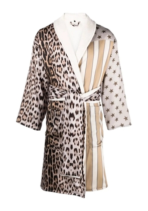 Roberto Cavalli animal-print bath robe - Neutrals