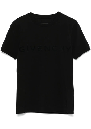 Givenchy logo-flocked T-shirt - Black