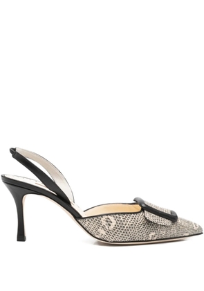 Manolo Blahnik Mayslibi buckle-detail slingback pumps - Neutrals