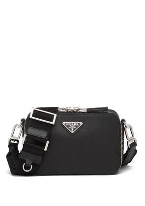 Prada logo plaque messenger bag - Black