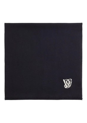 Valentino Garavani embroidery wool scarf - Blue