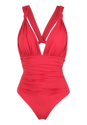 Brigitte cut out swimsuit - Red