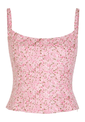 Reformation floral-pattern tank top - Pink