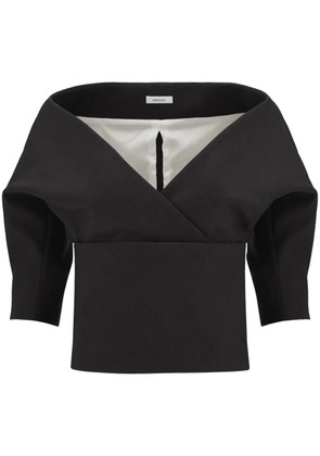 Ferragamo short-sleeve knitted top - Black