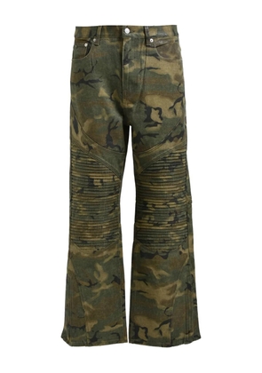 BREATH coated camouflage trousers - Green
