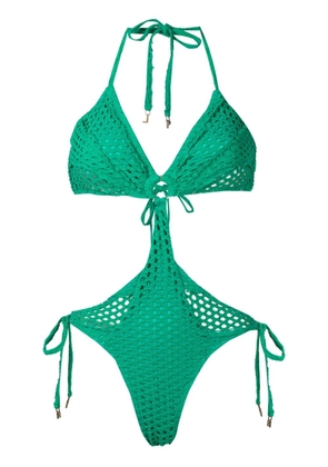 Amir Slama cut-out detail swimsuit - Green