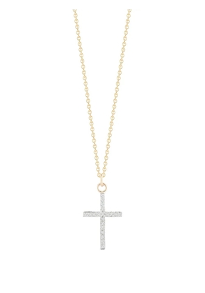 Mateo 14K yellow-gold Cross diamond neckace