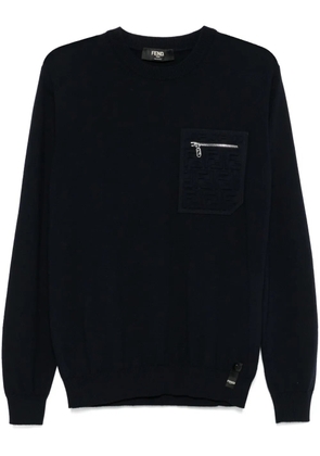 FENDI FF-pattern sweater - Blue