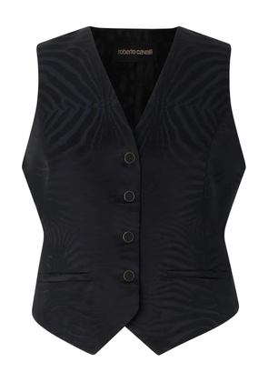Roberto Cavalli tiger-pattern waistcoat - Black