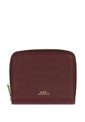A.P.C. zip leather wallet - Red