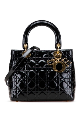 Christian Dior Pre-Owned 1997 Medium Patent Cannage Lady Dior satchel - Black