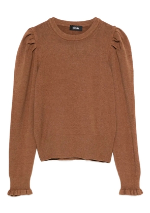 DIXIE puff-sleeve jumper - Brown