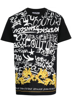 Versace Jeans Couture graffiti-print cotton T-shirt - Black
