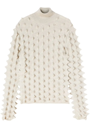 AMBUSH spiked turtleneck jumper - Neutrals