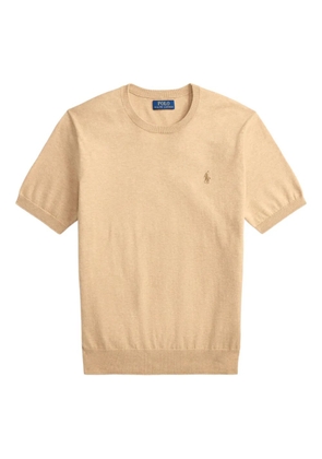 Polo Ralph Lauren embroidered crew-neck short-sleeve T-shirt - Neutrals