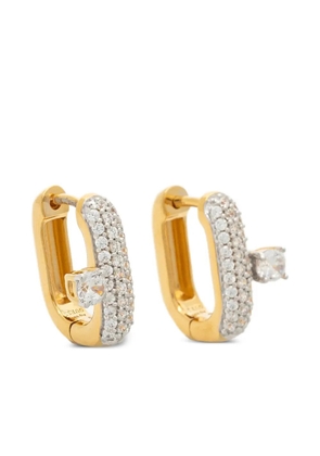 GUESS USA embellished hoop earrings - Gold