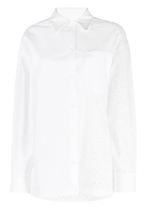 Kenzo broderie anglaise-panelled shirt - White