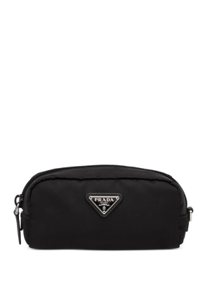 Prada triangle-logo makeup bag - Black