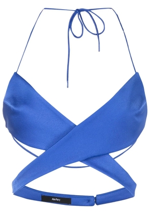 Alex Perry Hudson cut-out wraparound top - Blue