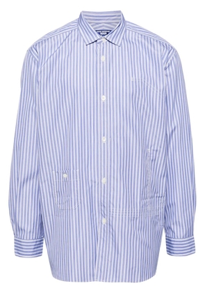 Junya Watanabe MAN striped shirt - Blue