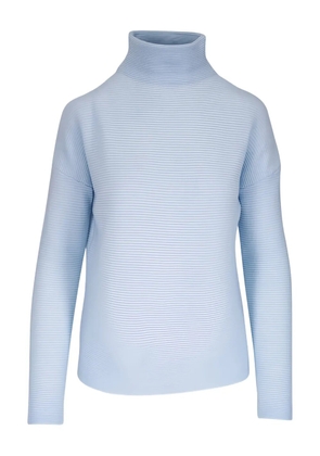 Kinross Cashmere ribbed roll-neck top - Blue