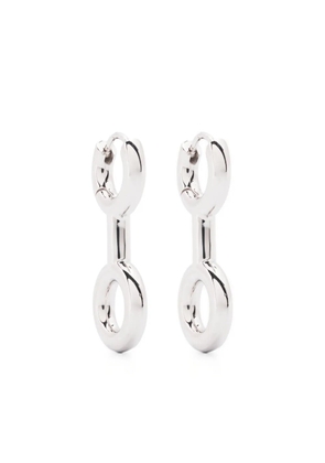 Charlotte Chesnais Binary Chain huggie earrings - Silver
