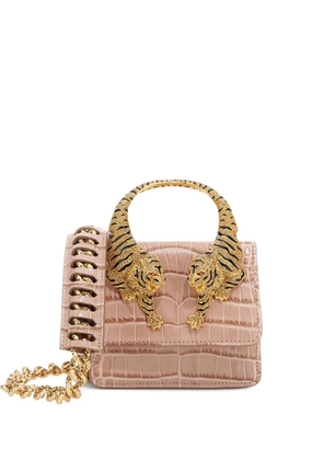 Roberto Cavalli Roar crocodile-embossed tote bag - Pink