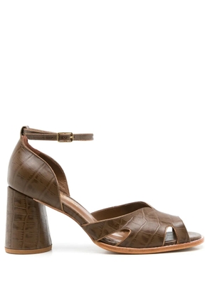 Sarah Chofakian Lucie 65mm leather sandals - Brown