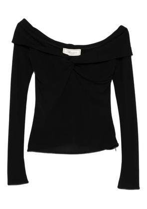 Blumarine off-shoulder twist-front top - Black