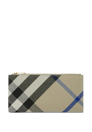 Burberry large checked bi-fold wallet - Neutrals