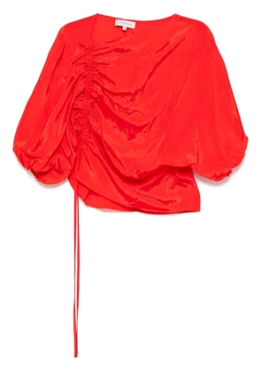 Lee Mathews drawstring cuffs top - Red