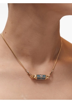 Marie Lichtenberg green evil eye necklace - Gold