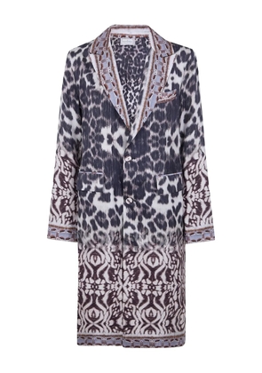 Pierre-Louis Mascia patterned silk coat - Neutrals