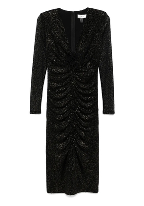 NISSA polka-dot tulle midi dress - Black