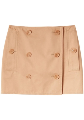Burberry trench cotton mini skirt - Neutrals