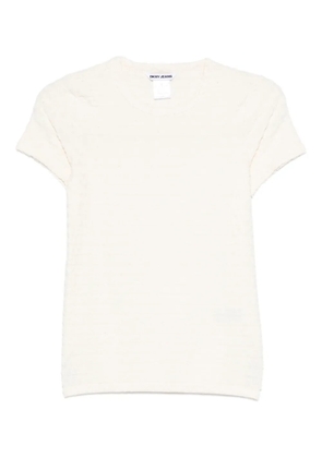 DKNY logo-jacquard T-shirt - Neutrals