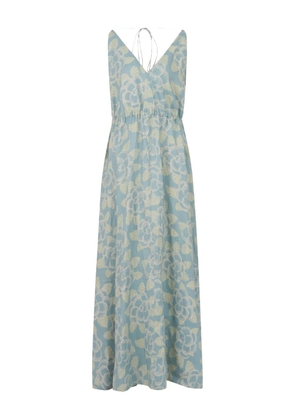 Marni floral-pattern maxi dress - Blue