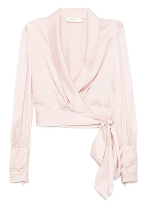 ZIMMERMANN silk wrap top - Pink