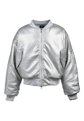 BREATH zip-up bomber jacket - Silver