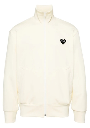 Comme Des Garçons Play heart-print jersey track jacket - Neutrals
