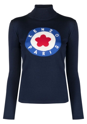 Kenzo intarsia-knit logo jumper - Blue