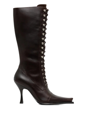 Jeffrey Campbell Lani lace-up heeled boots - Brown