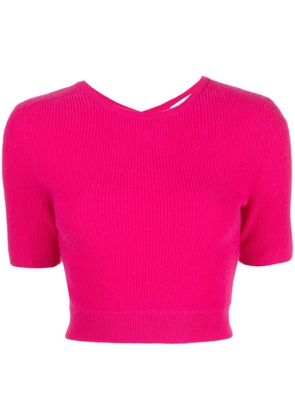 Lisa Yang Josefina cut-out cashmere top - Pink