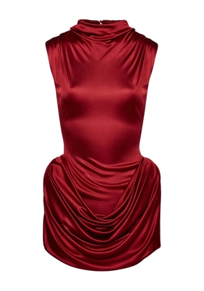 Magda Butrym draped cowl-neck dress - Red